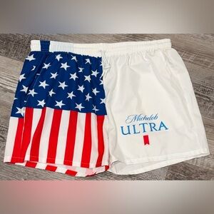 Men's Michelob Ultra Shorts Size XL Waist Measures 17 Inches across